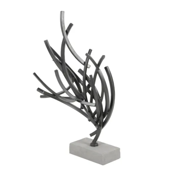 Statues & Figurines-Kirkland's Home Iron Contemporary Branch Sculpture Gray
