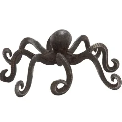 Statues & Figurines-Kirkland's Home Iron Octopus Statue Black