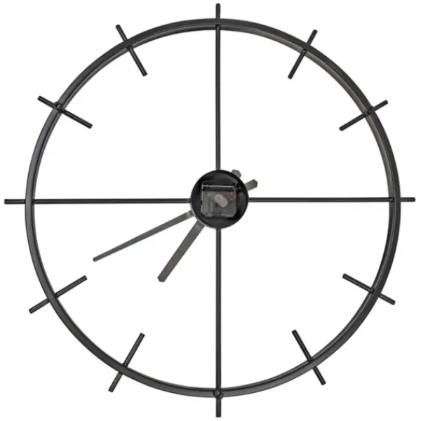 Clocks-Kirkland's Home Isaac Black Modern Wall Clock