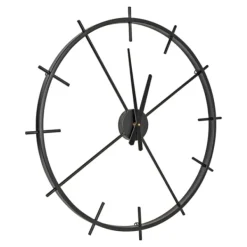 Clocks-Kirkland's Home Isaac Black Modern Wall Clock