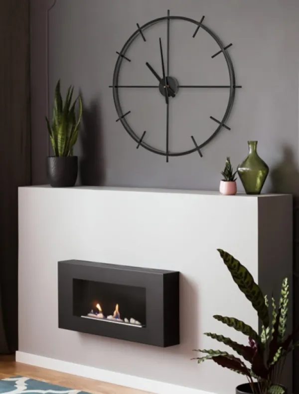 Clocks-Kirkland's Home Isaac Black Modern Wall Clock