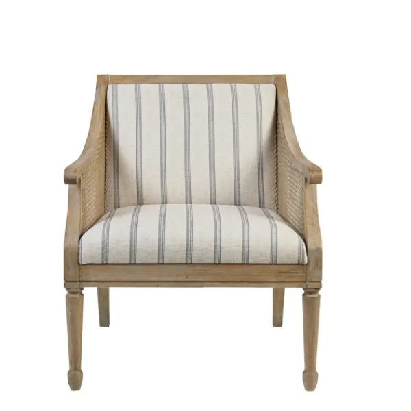 Accent Chairs-Kirkland's Home Isla Martha Stewart Accent Chair Ivory/Blue