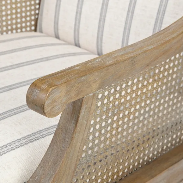 Accent Chairs-Kirkland's Home Isla Martha Stewart Accent Chair Ivory/Blue