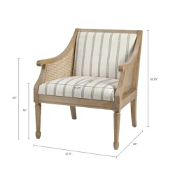 Accent Chairs-Kirkland's Home Isla Martha Stewart Accent Chair Ivory/Blue