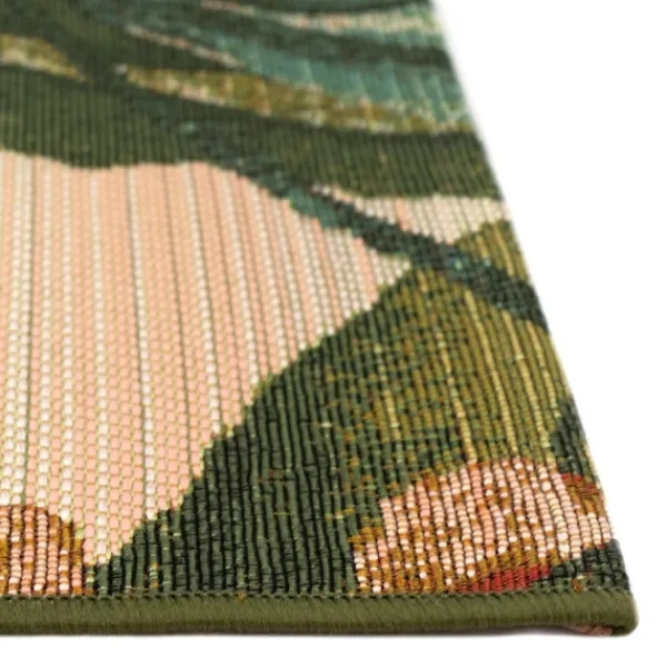 Outdoor Rugs-Kirkland's Home Island Leaf Outdoor Rug, 4X7 Multi