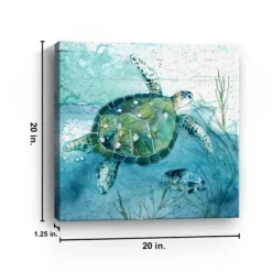 Canvas Art-Kirkland's Home Island Swim I Giclee Canvas Art Print Blue/Green