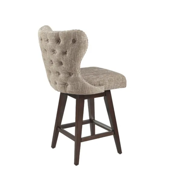 Bar Stools & Counter Height Stools-Kirkland's Home Ivey High Wingback Swivel Counter Stool Brown
