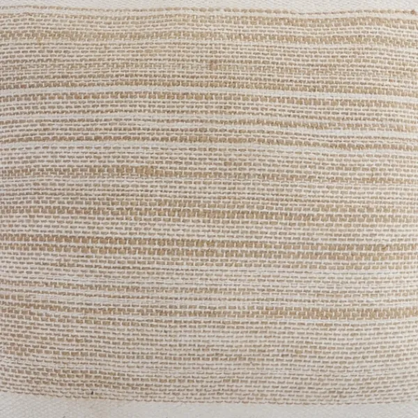 Pillows-Kirkland's Home Ivory Border Natural Close Woven Jute Pillow Ivory/Tan