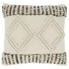 Pillows-Kirkland's Home Ivory Diamond Woven Textured Polyester Pillow