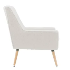 Accent Chairs-Kirkland's Home Ivory Faux Sherpa Tufted Accent Chair White