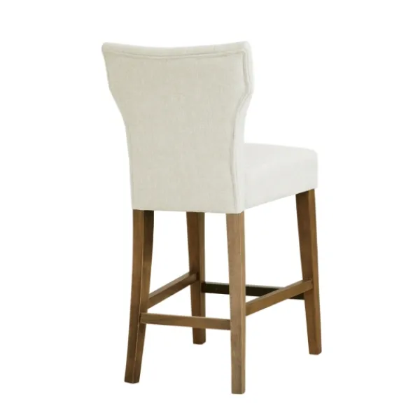 Bar Stools & Counter Height Stools-Kirkland's Home Ivory Harrison Tufted Counter Stool White