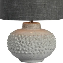 Table Lamps-Kirkland's Home Ivory Hobnail Table Lamp Gray
