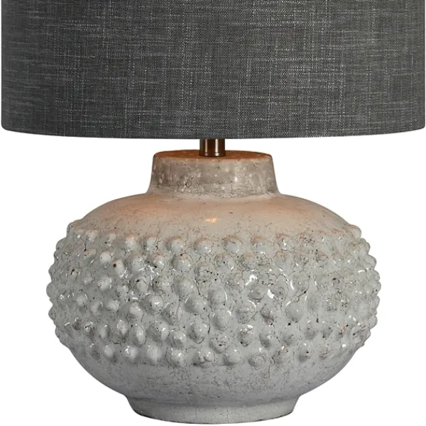 Table Lamps-Kirkland's Home Ivory Hobnail Table Lamp Gray