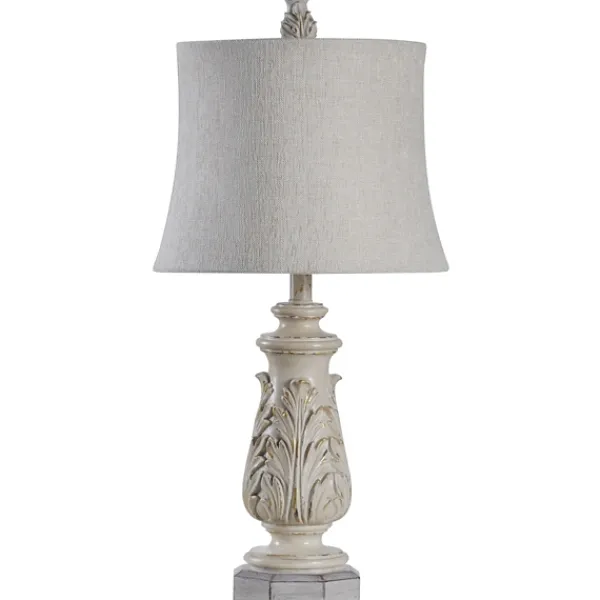 Table Lamps-Kirkland's Home Ivory Leaf Scroll Table Lamp White