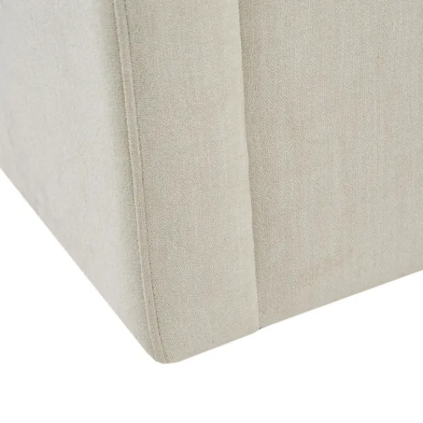 Accent Chairs-Kirkland's Home Ivory Upholstered Low Back Swivel Accent Chair White
