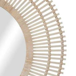 Decorative Mirrors-Kirkland's Home Ivory Woven Bamboo Sunburst Wall Mirror