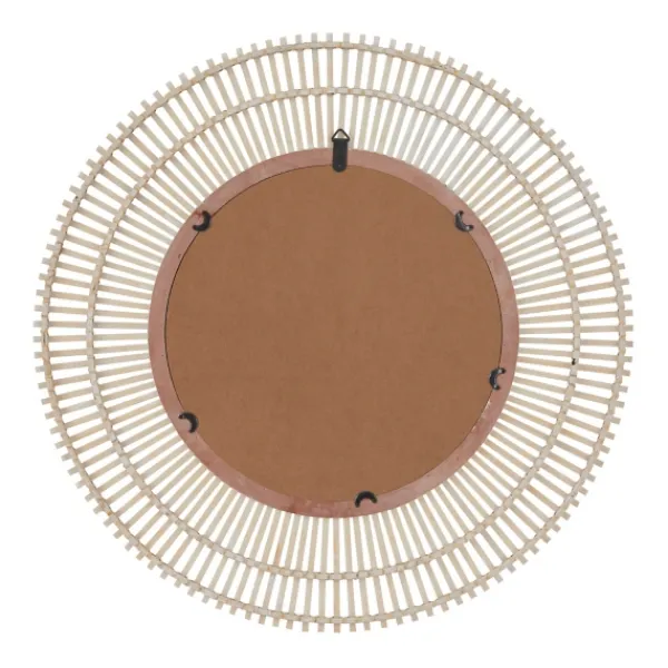 Decorative Mirrors-Kirkland's Home Ivory Woven Bamboo Sunburst Wall Mirror