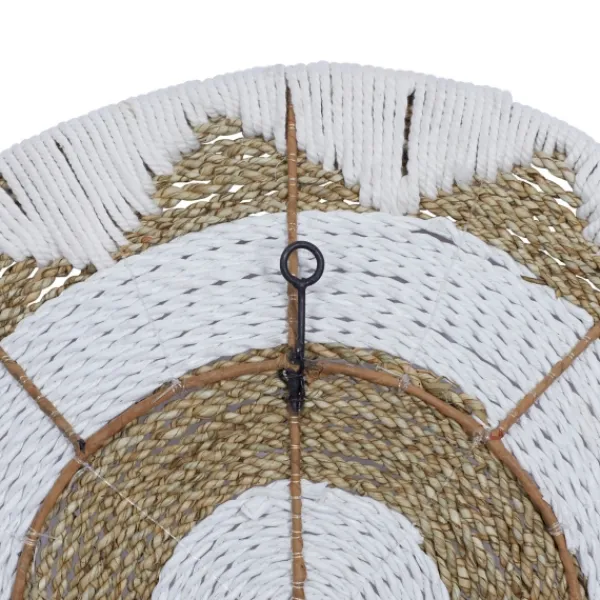 Wall Plaques-Kirkland's Home Ivory Woven Cotton Round 3-Pc. Wall Decoration White/Tan