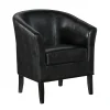 Accent Chairs-Kirkland's Home Jack Barrel Back Club Chair Black