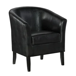 Accent Chairs-Kirkland's Home Jack Barrel Back Club Chair Black
