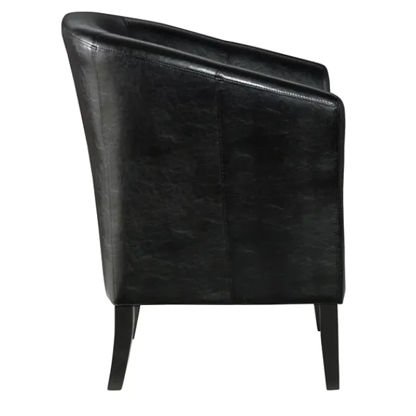 Accent Chairs-Kirkland's Home Jack Barrel Back Club Chair Black