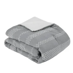 Comforters-Kirkland's Home Jacquard 5-Pc. California King Comforter Set Gray