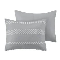 Comforters-Kirkland's Home Jacquard 5-Pc. Full/Queen Comforter Set Gray