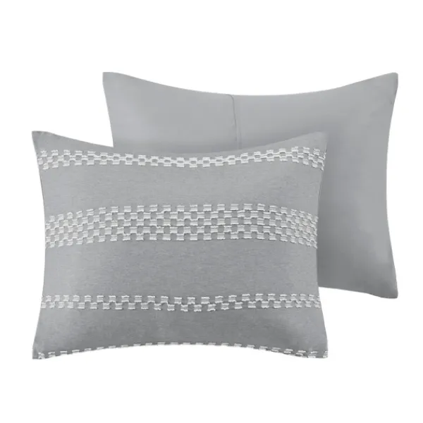 Comforters-Kirkland's Home Jacquard 5-Pc. Full/Queen Comforter Set Gray