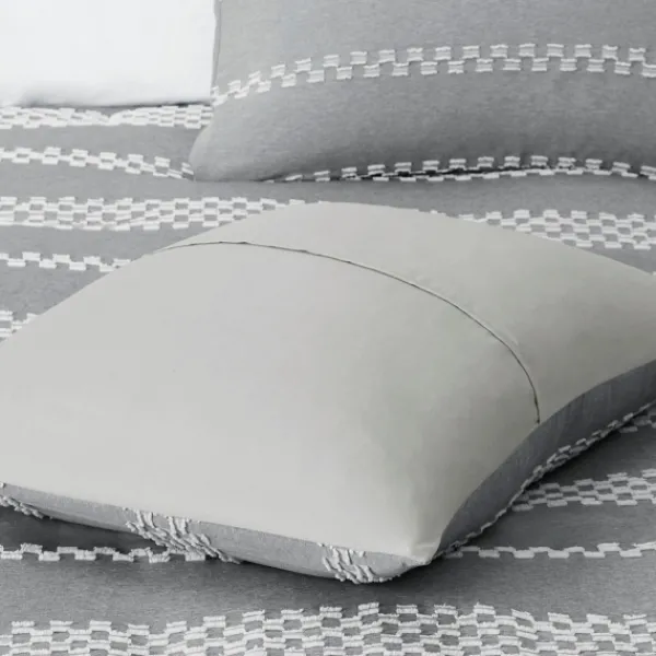 Comforters-Kirkland's Home Jacquard 5-Pc. Full/Queen Comforter Set Gray