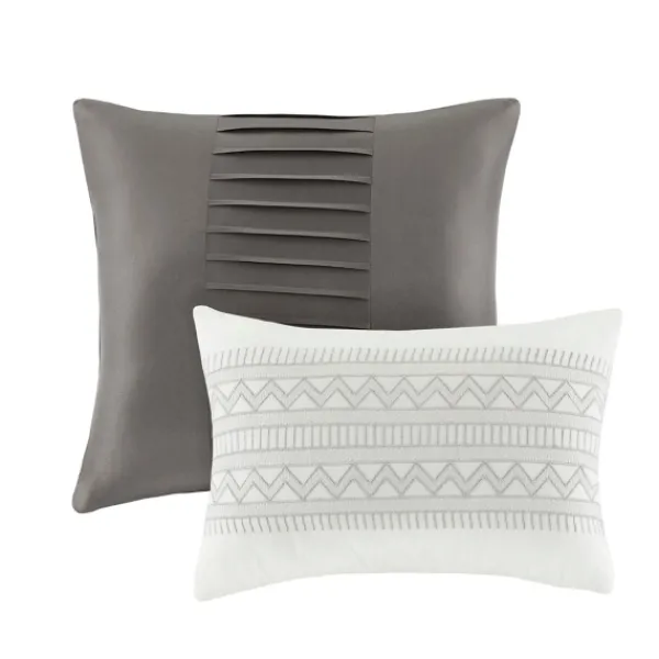 Comforters-Kirkland's Home Janeta 8-Pc. Queen Comforter Set Gray