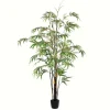Trees & Topiaries-Kirkland's Home Japanese Bamboo Tree In Black Planter, 5 Ft.