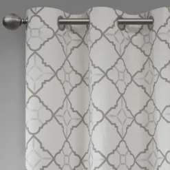 Curtains & Drapes-Kirkland's Home Jax Cotton Curtain Panel Set, 63 In. Gray