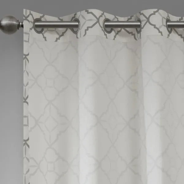 Curtains & Drapes-Kirkland's Home Jax Cotton Curtain Panel Set, 63 In. Gray