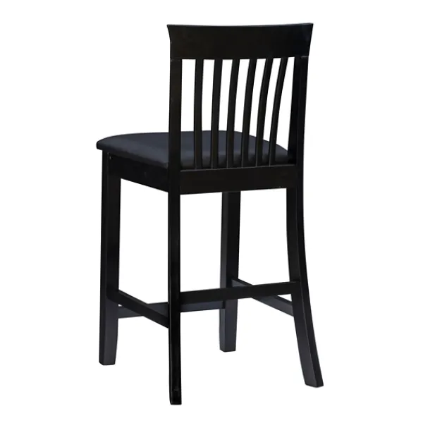 Bar Stools & Counter Height Stools-Kirkland's Home Jayden Craftsman Counter Stool Black