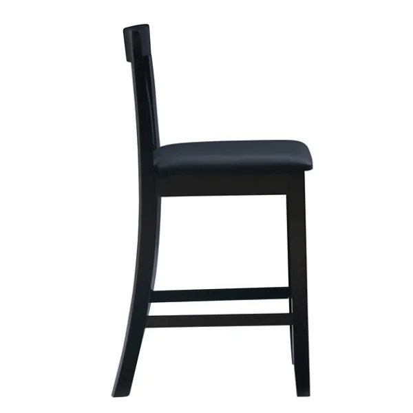 Bar Stools & Counter Height Stools-Kirkland's Home Jayden Craftsman Counter Stool Black