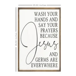 Wall Quotes & Signs-Kirkland's Home Jesus And Germs Are Everywhere Wall Plaque Black/White