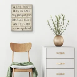 Wall Quotes & Signs-Kirkland's Home Jesus And Germs Canvas Art Print Tan