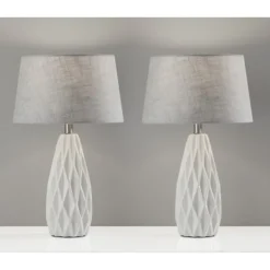 Table Lamps-Kirkland's Home Joan Table Lamps, Set Of 2 Gray