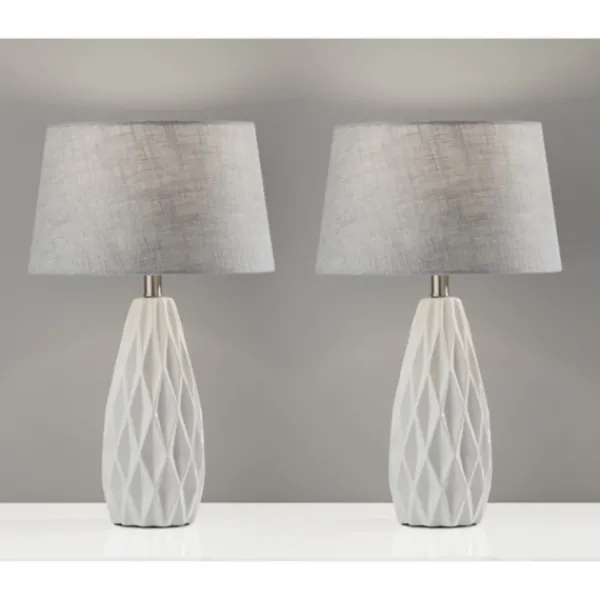 Table Lamps-Kirkland's Home Joan Table Lamps, Set Of 2 Gray