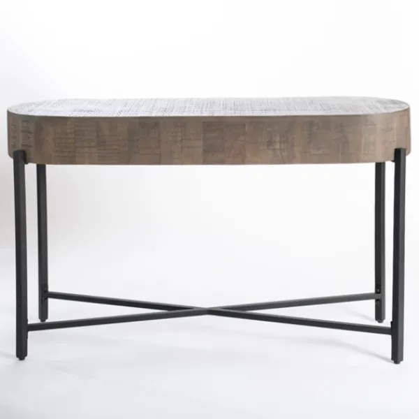 Console Tables-Kirkland's Home Jodi Mango Wood Console Table Gray/Black