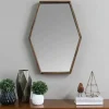 Decorative Mirrors-Kirkland's Home Jojo Wood Hexagon Wall Mirror