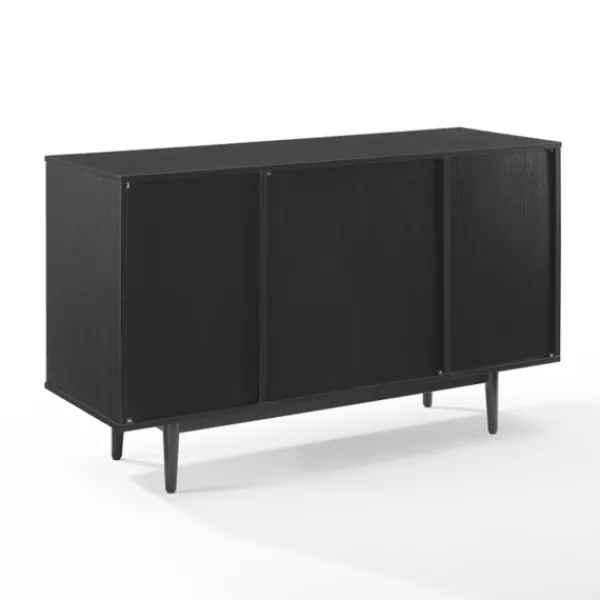 Cabinets & Sideboards-Kirkland's Home Josette Wood Open Wine Cabinet Black