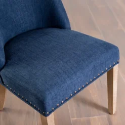 Dining Chairs-Kirkland's Home Julia Navy Upholstered Dining Chair Blue