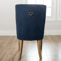 Dining Chairs-Kirkland's Home Julia Navy Upholstered Dining Chair Blue