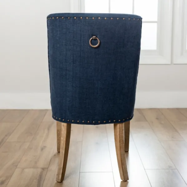 Dining Chairs-Kirkland's Home Julia Navy Upholstered Dining Chair Blue