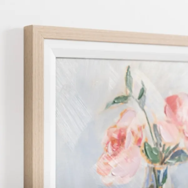Framed Art-Kirkland's Home June Roses Framed Art Print Pink/Green/Blue