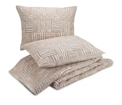 Quilts-Kirkland's Home Justina Blakeney Abrazo 3-Pc. Queen Quilt Set Tan
