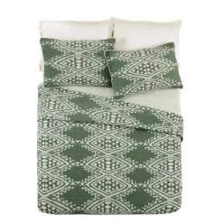 Quilts-Kirkland's Home Justina Blakeney Aisha King Quilt Set Green