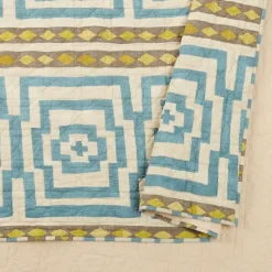 Quilts-Kirkland's Home Justina Blakeney Blue Hypnotic Queen Quilt Set Blue/White