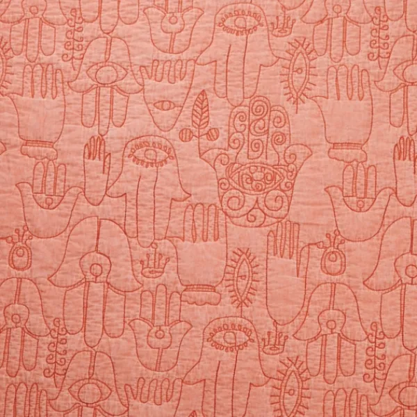 Quilts-Kirkland's Home Justina Blakeney Blush Hamsa Queen Quilt Set Pink